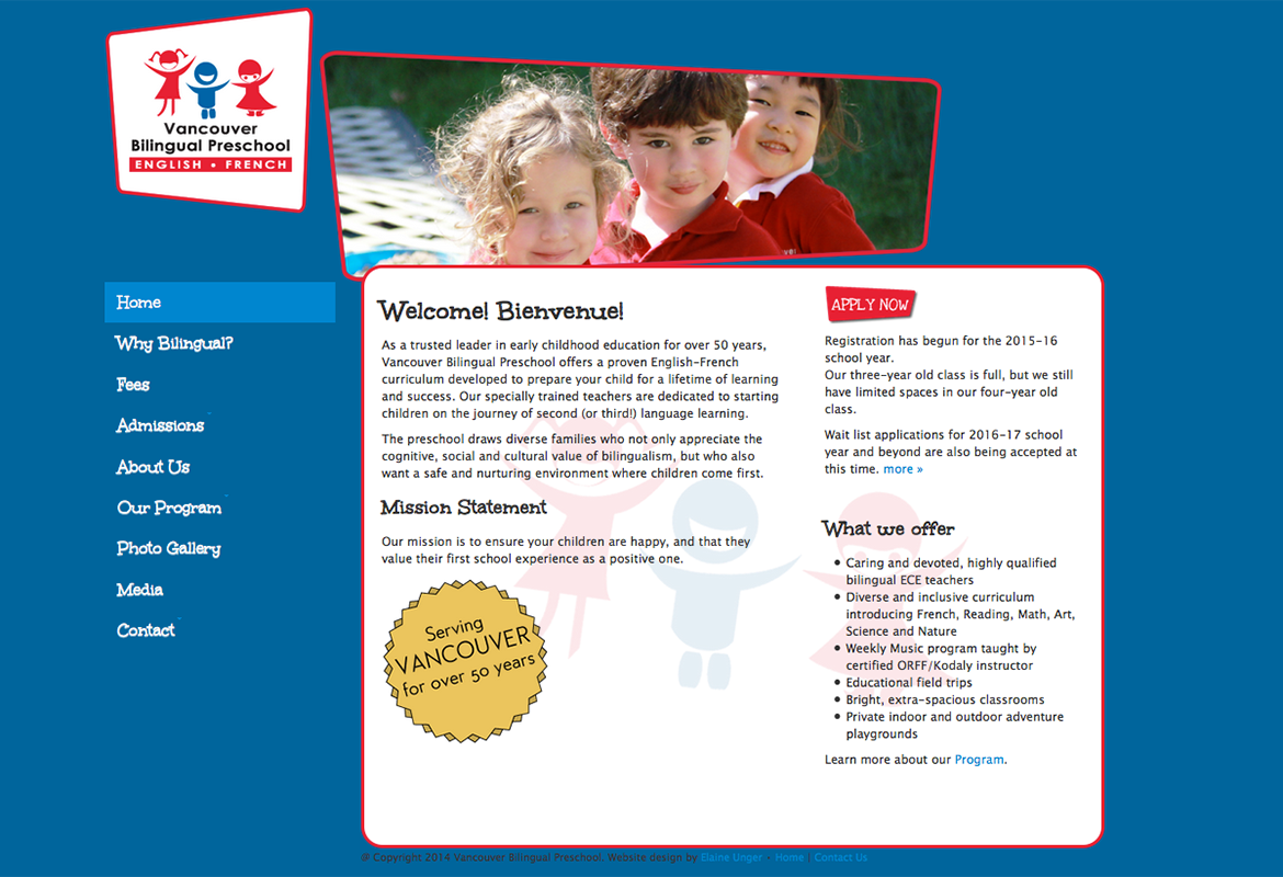 Vancouver Bilingual Preschool - Website